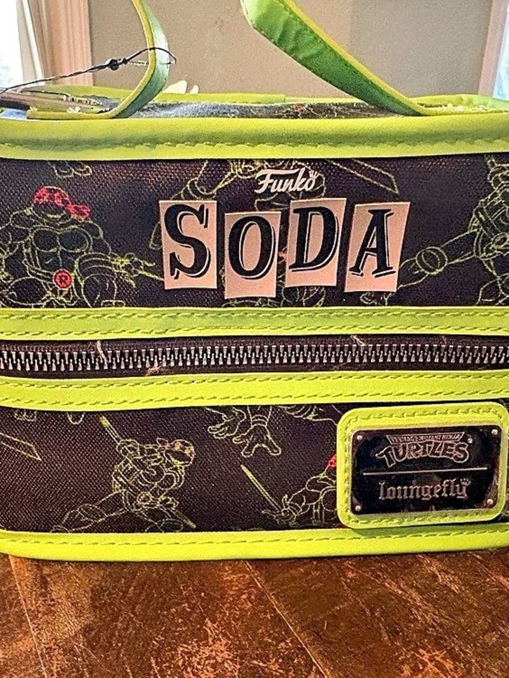 Loungefly Funko Soda Turtles Loungefly Crossbody Bag Black & Green NWT